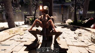 A statue is fucking Lara Croft while 1,000 viewers are watching. - 8 image