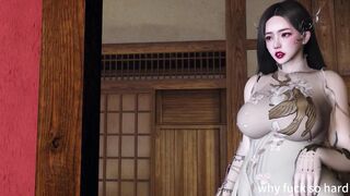 3D BBW MILF Cheating the Big Dick to Fuck Her Pussy