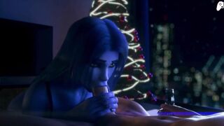 (4K) Widowmaker gets fucked hard on her ass which is filled with gallons of cum | Hentai 3D - 2 image