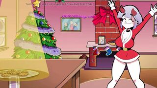 Christmas is Coming! Hot Brunette With Big Tits Gets Stucked in the Chimney! Horny Santa Has an Idea - 7 image