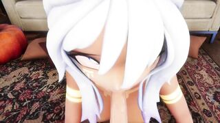 Hentai Vtuber Elfie Love gives you blow job & lets you cum on her face POV (3D / VRCHAT / MMD) - 8 image