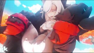 Keqing lore master and Shenhe take on some Mitachurls Harcore sex Genshin Impact Sex Compilation 3D Animation Movie Extended - 10 image