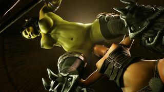 I shoved my huge cock into the orc girl. She loves being dominated - 8 image