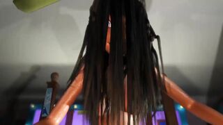 3DGSPOT - Horny Brunette Deepthroats And Fucks A Man's Big Cock In Plaster! 3D CARTOON PORN! - 9 image