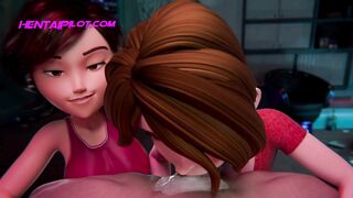 Cass And Her Best Friend Try Threesome For The First Time - Elite 3D Animation - 4 image