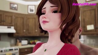 Cass Morning Milking In The Kitchen ( Uncensored Anime ) - 3 image