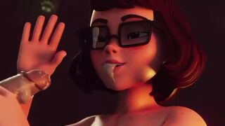 Busty Velma MILF Suck Big Cock ( Exclusive Hentai ) - 1 image