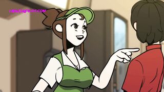 Barista With A Huge Ass Wants Sex Badly - Cartoon Parody - 3 image