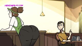 Barista With A Huge Ass Wants Sex Badly - Cartoon Parody - 4 image