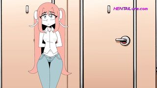 Huge Breasts Sticking Out of the Suit in Public! Halloween Cartoon Sex - 3 image