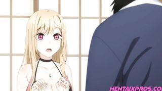 Dress up darling fan service - Shy romantic couple in love - Anime hentai - 2 image