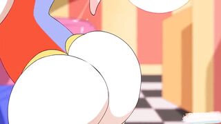 Big ass clown gets her ass licked