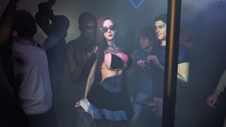 Fucked hot pussy at the club l Group sex 3D animation Hentai - 1 image