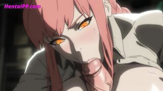 Busty Makima Incredible Blowjob ( Uncensored HENTAI )