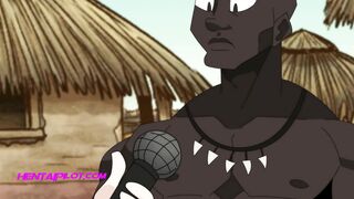 Big Boobs Reporter Visiting The BBC Tribe - Cartoon Parody - 3 image