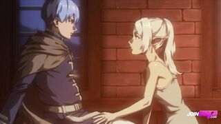 Frieren Passional Blowjob At First Date ( Hentai Exclusive 2025 ) - 10 image