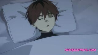 Busty step sister gets in bed naked- Uncensored Hentai - 3 image