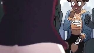 Threesome Sex In The Train ( Animation Uncensored ) - 2 image