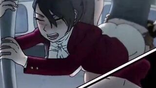 Threesome Sex In The Train ( Animation Uncensored ) - 8 image