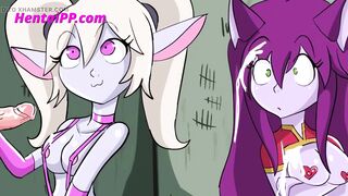 Two Babes Inside The Glory Hole ( Suck All Cocks ) - Cartoon XXX Parody - 7 image