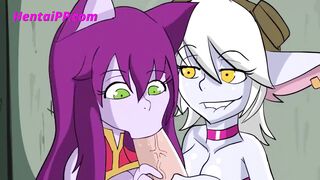 Two Babes Inside The Glory Hole ( Suck All Cocks ) - Cartoon XXX Parody - 9 image