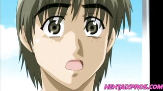 Helping out my step sister find a condom... Uncensored Hentai - 1 image