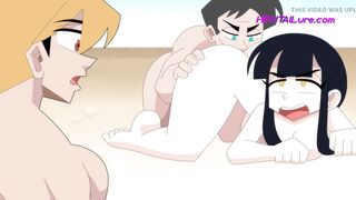Bare in the Sun: The Nude Beach #3 (2D Cartoon)