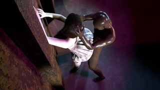 3D huge boobs Asian slut cheating with BBC - 1 image