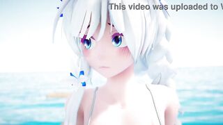 3D anime big tits beach - 2 image