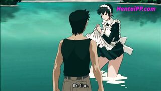 Sweetly Moaning and Squirting while Bouncing on Big Dick in the wood - HENTAI Uncensored - 2 image