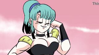 Bulma briefs x gogeta & chichi x son goku riding; creampie; orgasm; big boobs; 3d sex porno hentai; [dragon ball z] - 2 image