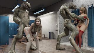 Half-Life aliens twin girls twin guys orgy - 1 image