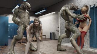 Half-Life aliens twin girls twin guys orgy - 3 image