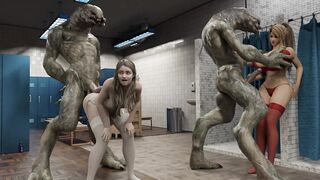 Half-Life aliens twin girls twin guys orgy - 8 image