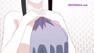 Should I wash your back? First Sex under the shower with my Stepsis - Hentai Uncensored - 1 image