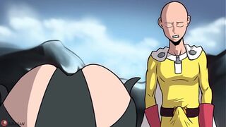 Uncensored Hentai! Tatsumaki fucks Saitama - 1 image