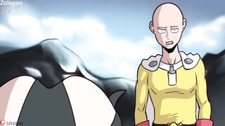 Uncensored Hentai! Tatsumaki fucks Saitama - 3 image
