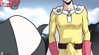 Uncensored Hentai! Tatsumaki fucks Saitama - 4 image