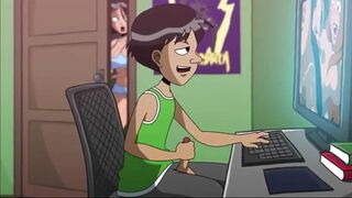 Busty Mommy Help Stepson To Cum ( Cartoon Uncensored ) - 1 image