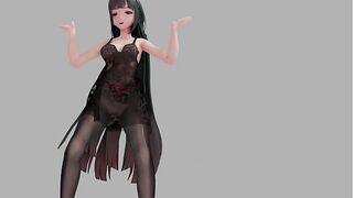 Honkai Impact Raiden Mei Strip Dance Show Hentai R18 MMD 3D Soft Dark Green Hair (CLIP) - 1 image