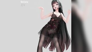 Honkai Impact Raiden Mei Strip Dance Show Hentai R18 MMD 3D Soft Dark Green Hair (CLIP) - 10 image