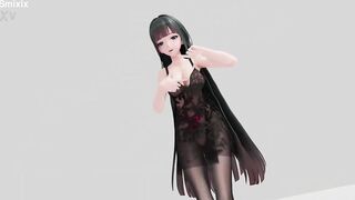Honkai Impact Raiden Mei Strip Dance Show Hentai R18 MMD 3D Soft Dark Green Hair (CLIP) - 2 image