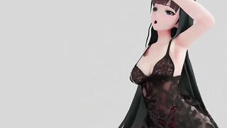 Honkai Impact Raiden Mei Strip Dance Show Hentai R18 MMD 3D Soft Dark Green Hair (CLIP) - 3 image