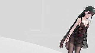 Honkai Impact Raiden Mei Strip Dance Show Hentai R18 MMD 3D Soft Dark Green Hair (CLIP) - 5 image