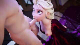Elsa gets mouth full of Cream down her throat - 1 image