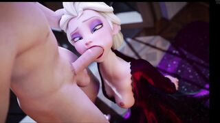 Elsa gets mouth full of Cream down her throat - 3 image