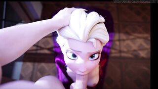 Elsa gets mouth full of Cream down her throat - 5 image