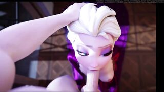 Elsa gets mouth full of Cream down her throat - 6 image