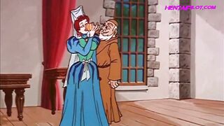 Little Red Riding Hood - Queens Castle Gangbang Scene - Vintage Cartoon Porn - 5 image