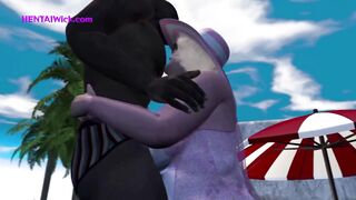 Hard Double BBC for Chubby Hairy Granny - 3D Parody - 1 image